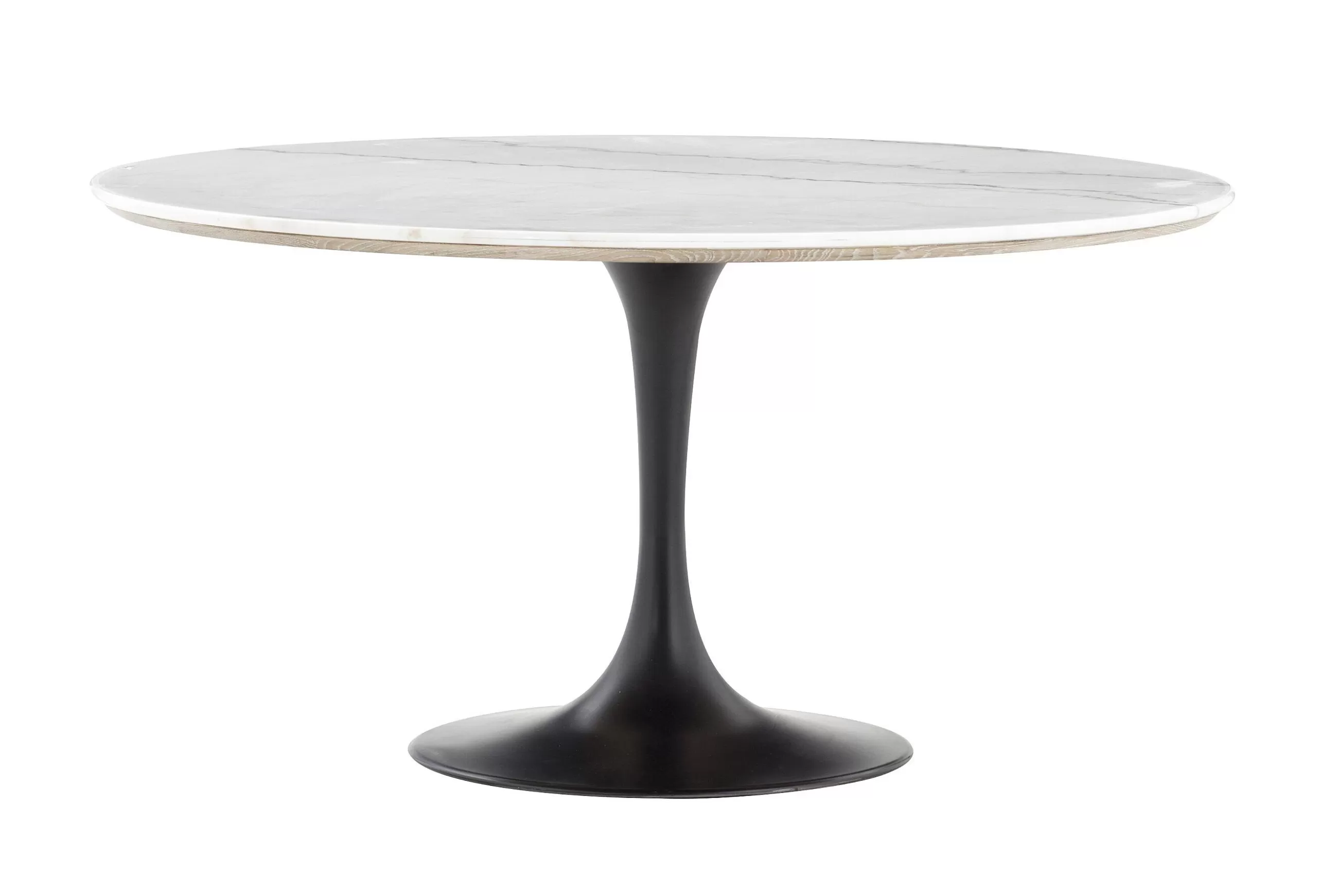 Flamant Aboah, Table A Manger, Ronde, Marbre Blanc, 145 Cm- Tables A Manger