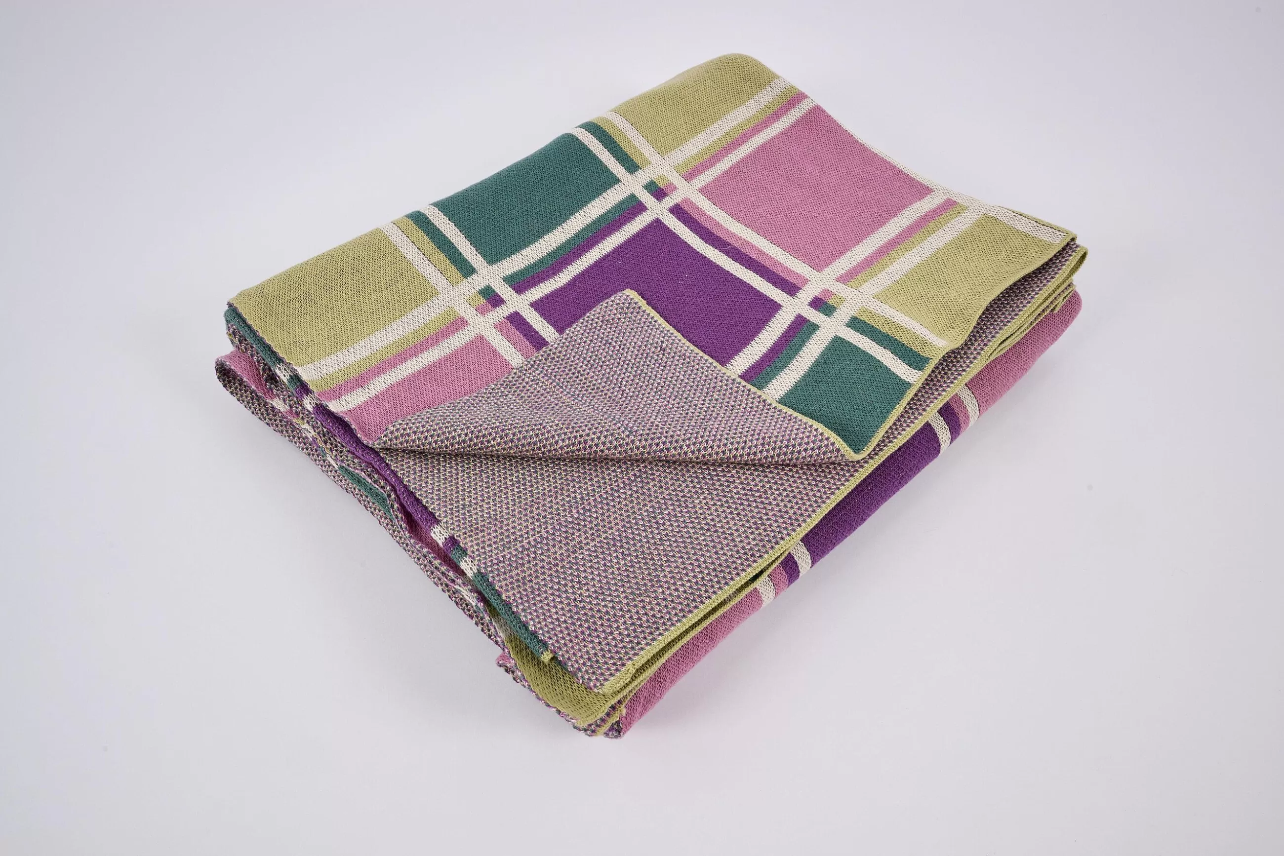 Flamant Archio, Plaid, A Carreaux- Textiles De Maison