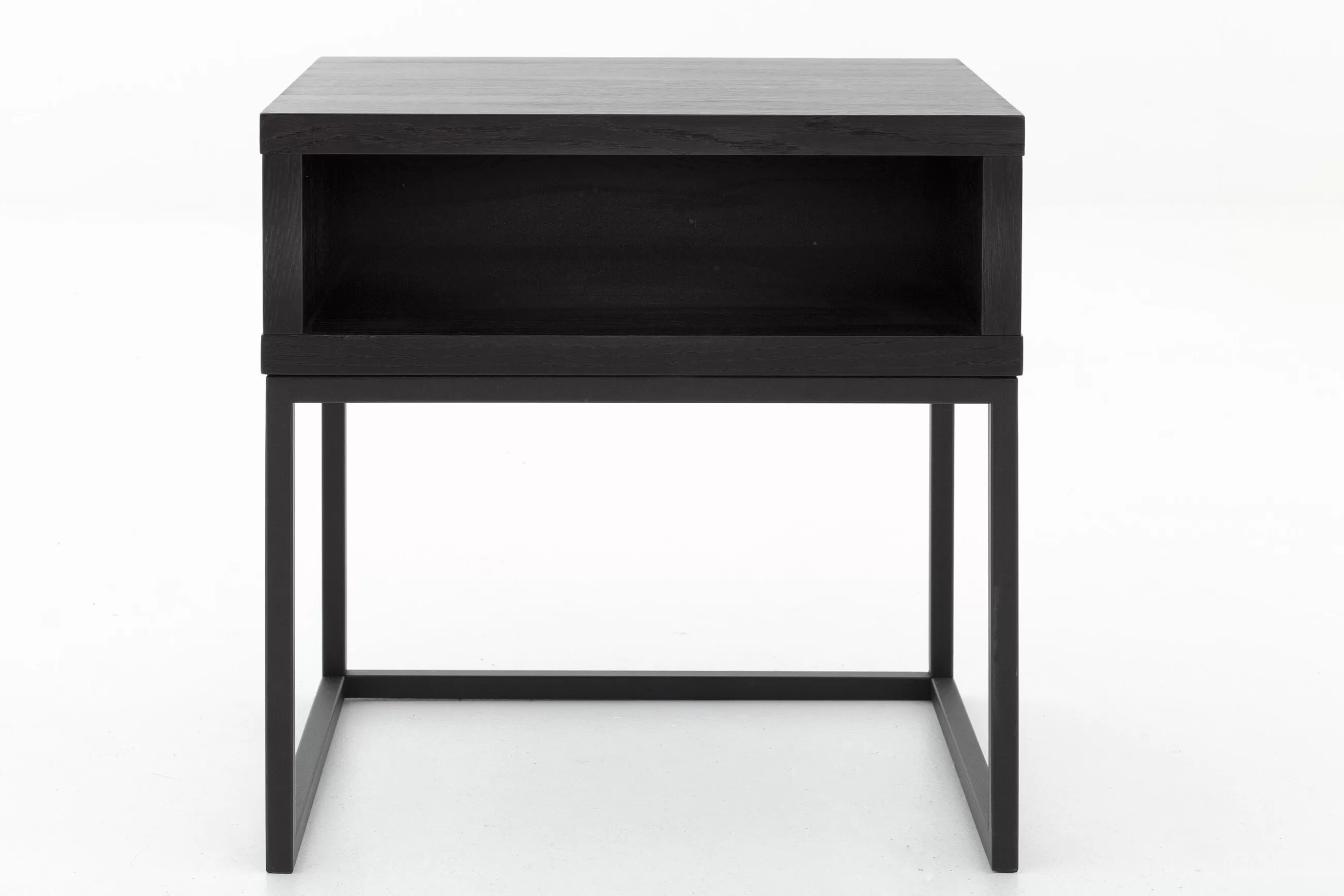 Flamant Armand, Table D'Appoint, Chene Noir Et Metal- Table A Cafe