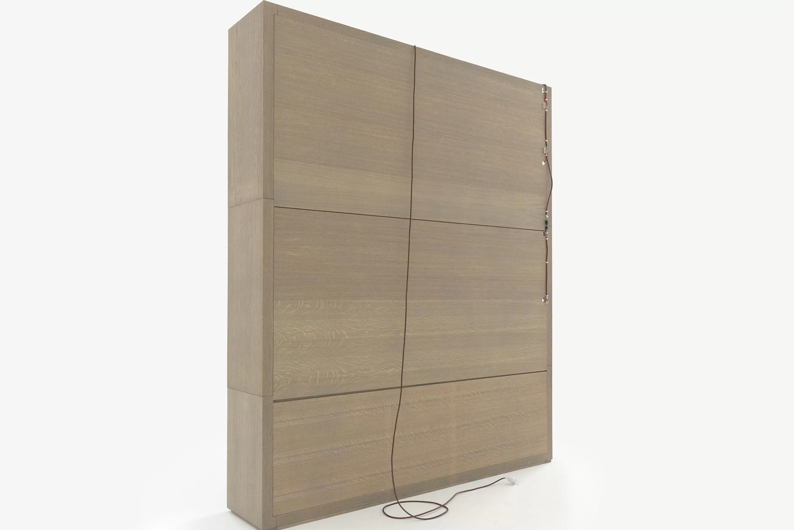 Flamant Bjorn, Bibliotheque, Chene Patine, Avec Lumieres Led A Intensite Variable- Placards