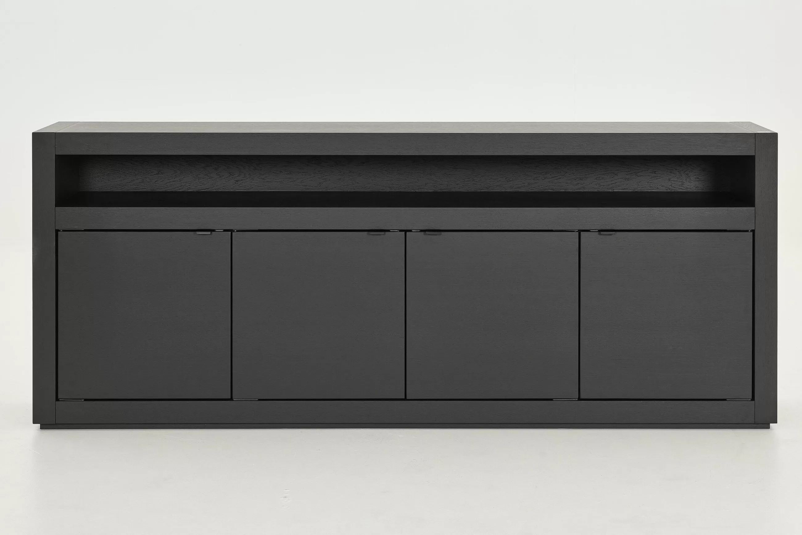 Flamant Bjorn, Buffet, Noir, 4 Portes, Avec Lumieres Led A Intensite Variable- Buffets