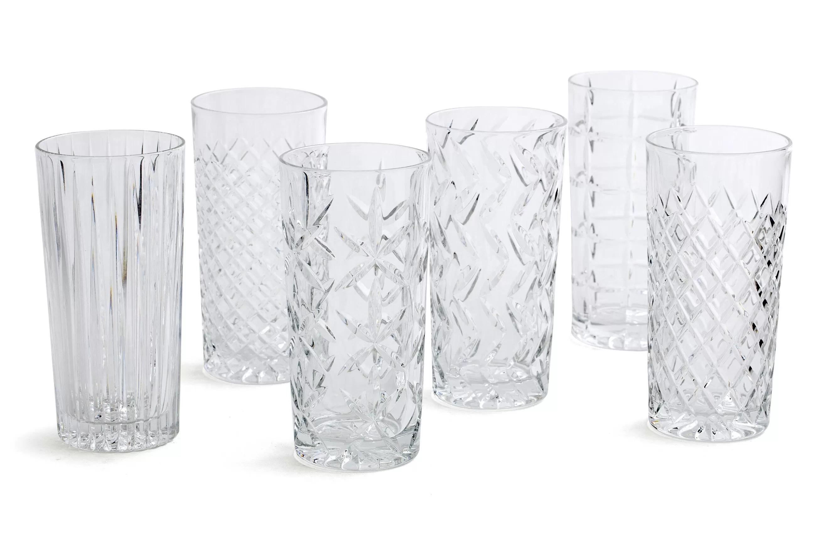 Flamant Bogart, Grand Verre, Coupe A La Main, Ensemble De 6- Lunettes
