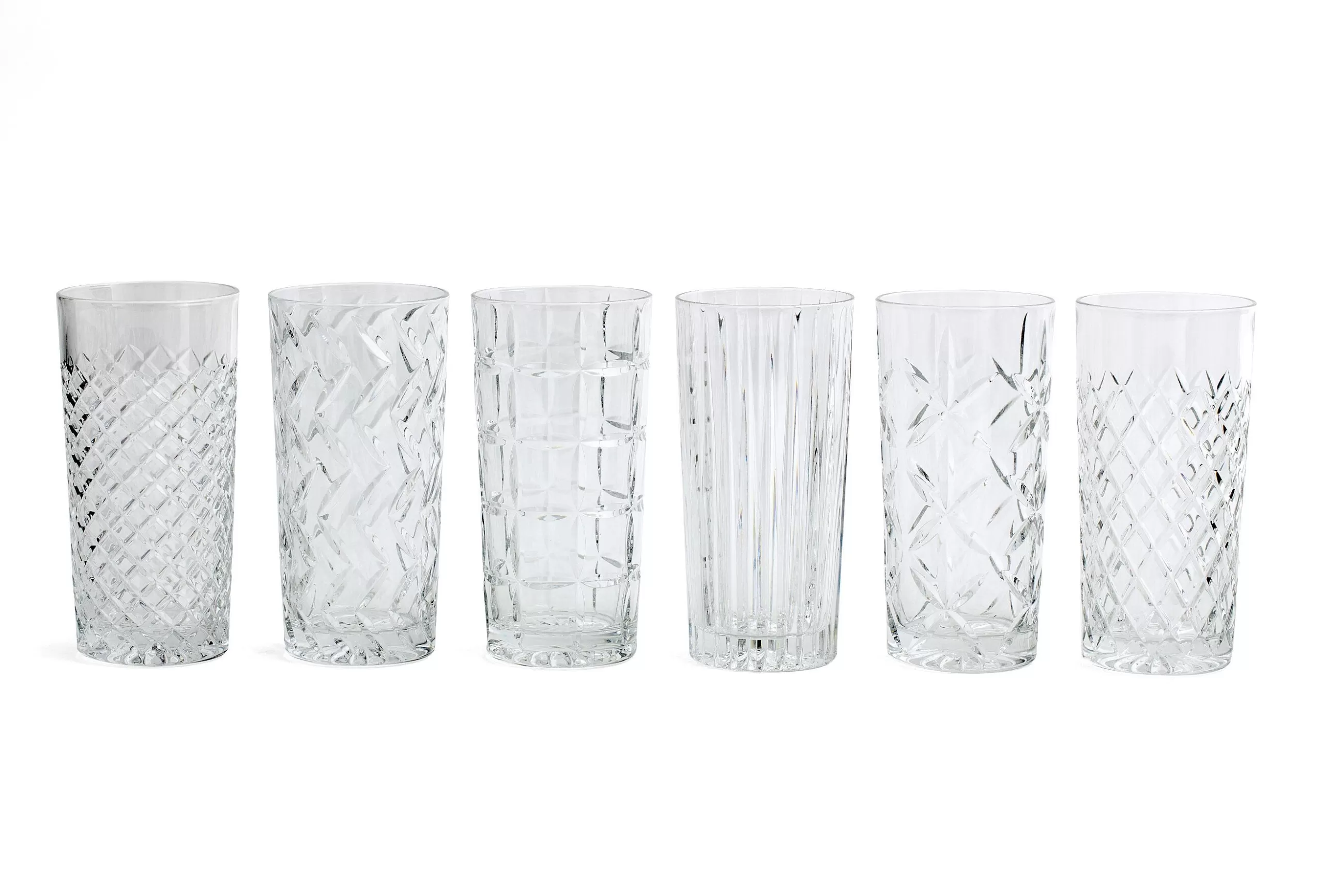 Flamant Bogart, Grand Verre, Coupe A La Main, Ensemble De 6- Lunettes