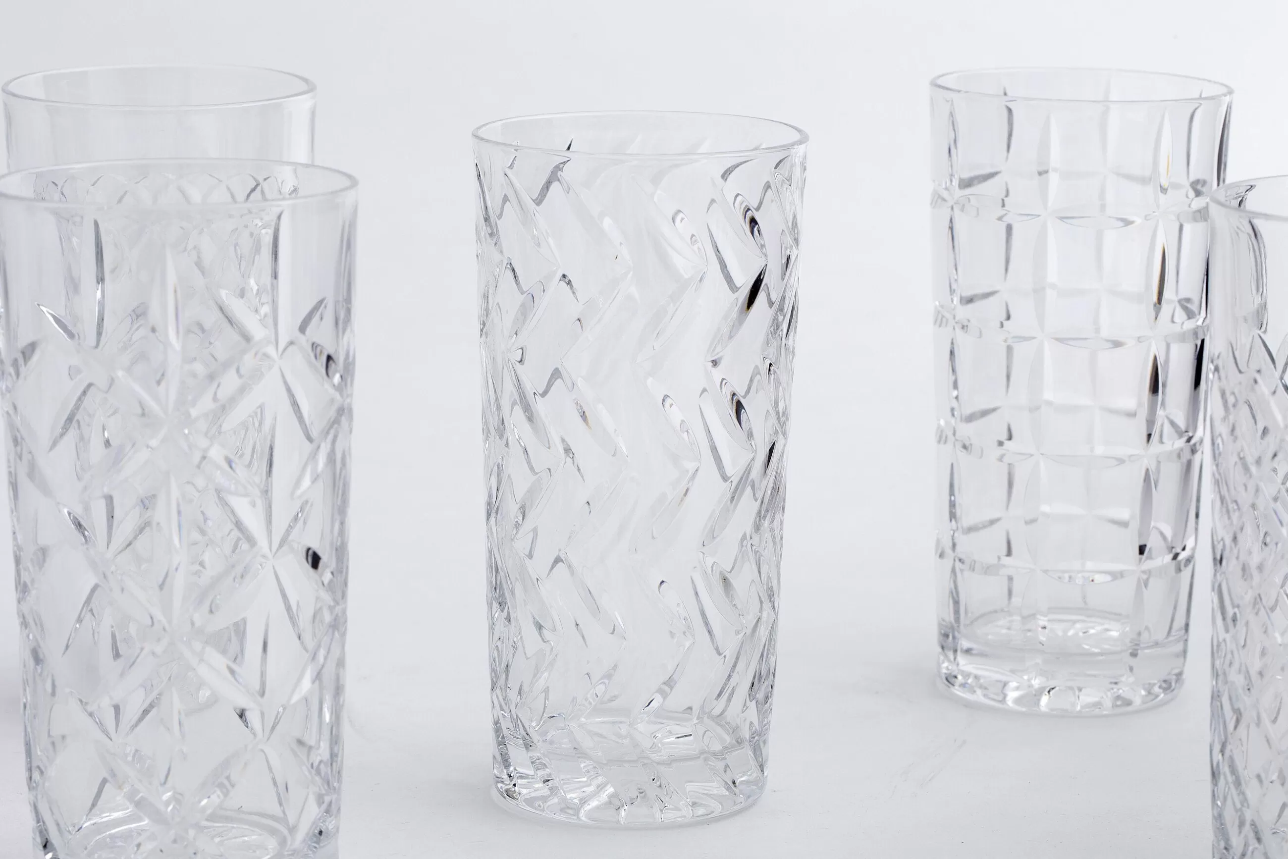 Flamant Bogart, Grand Verre, Coupe A La Main, Ensemble De 6- Lunettes