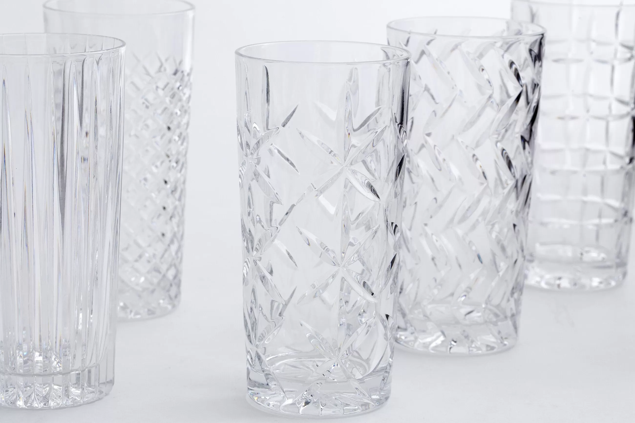 Flamant Bogart, Grand Verre, Coupe A La Main, Ensemble De 6- Lunettes