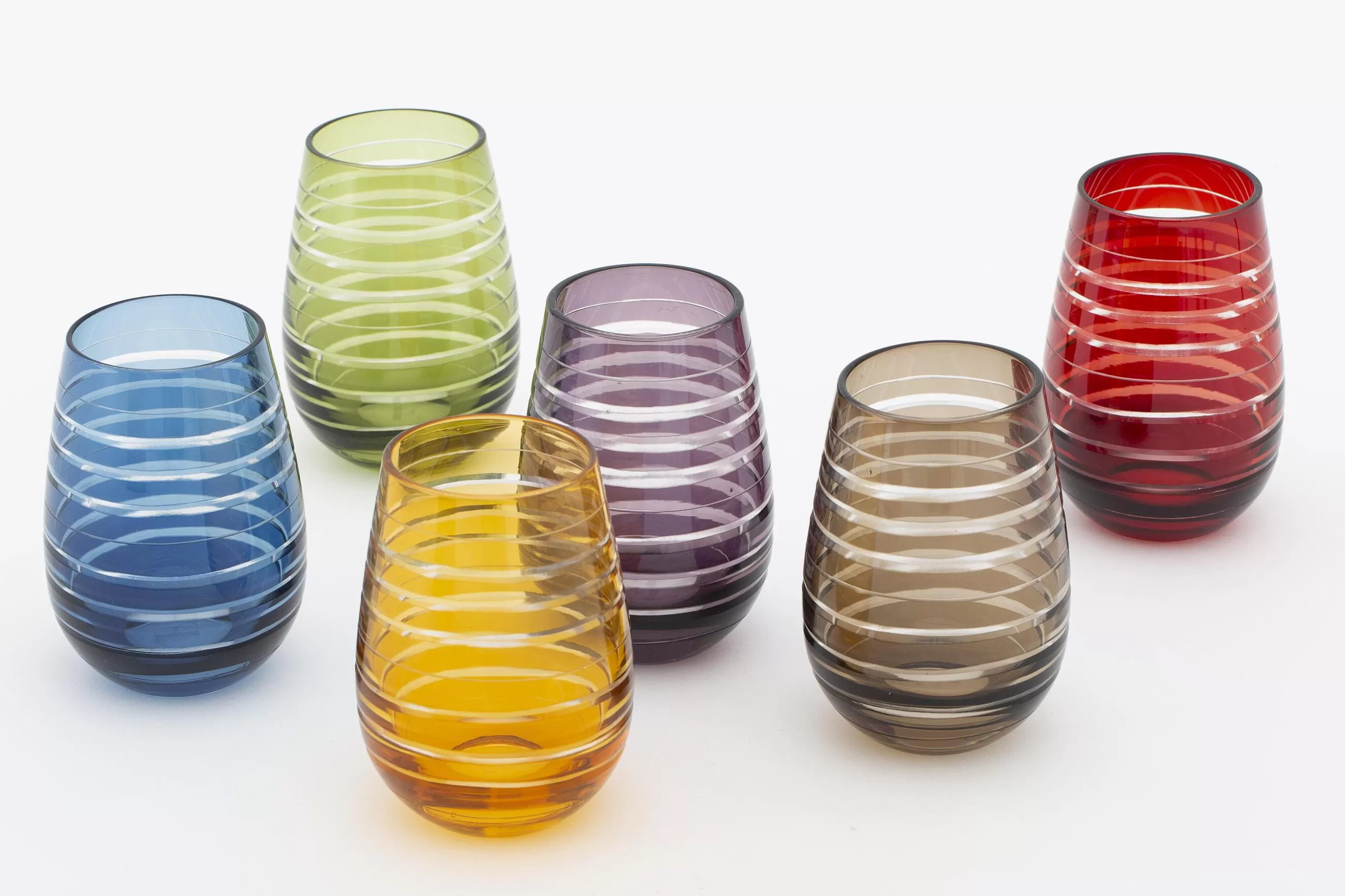 Flamant Brahms, Verre, Differentes Couleurs, Ensemble De 6- Fete Des Meres