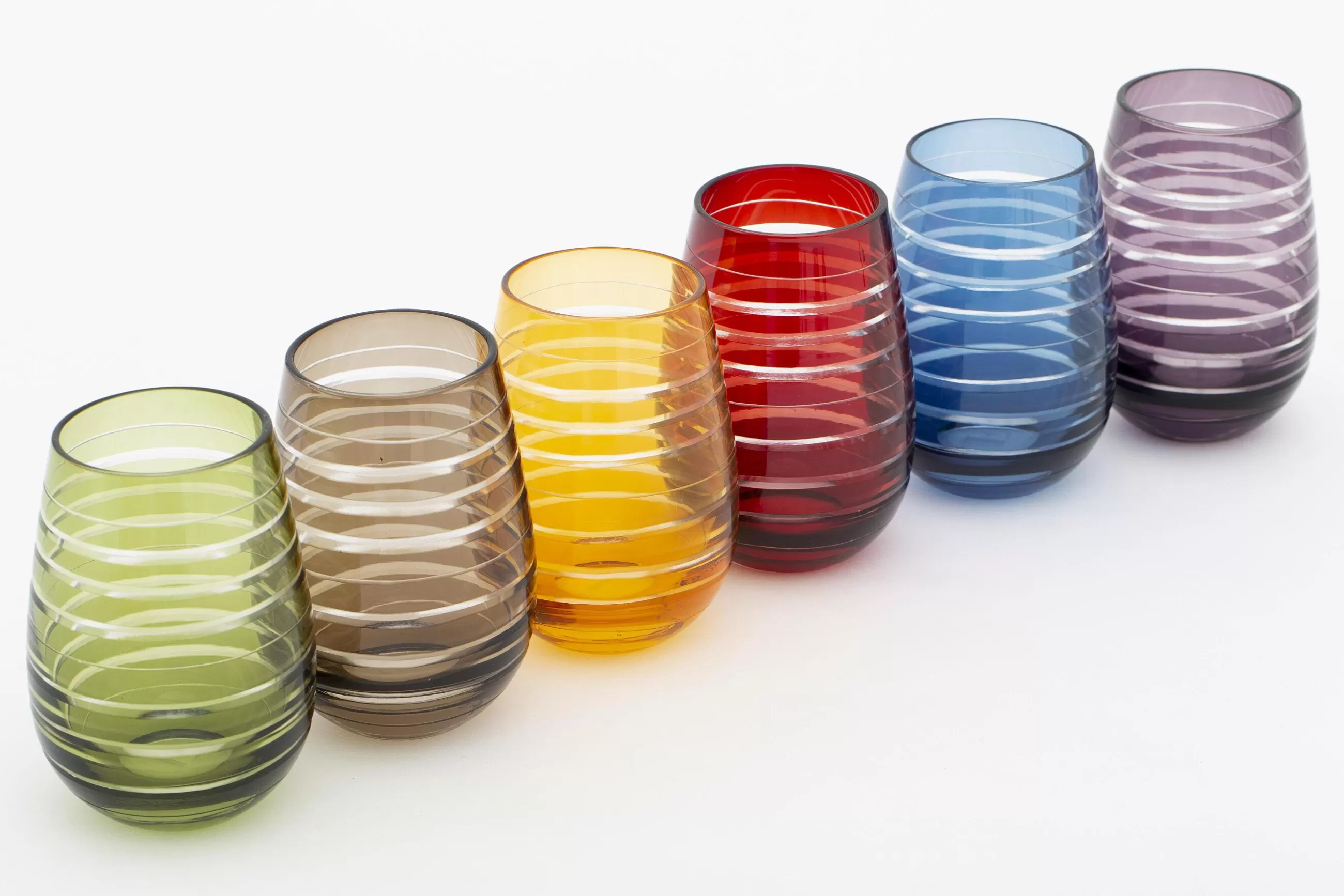 Flamant Brahms, Verre, Differentes Couleurs, Ensemble De 6- Fete Des Meres