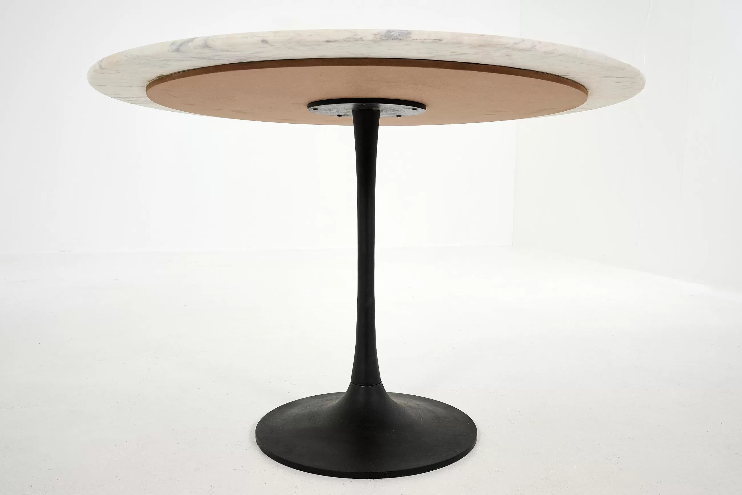 Flamant Fano, Table A Manger, Ronde, Marbre Blanc- Tables A Manger