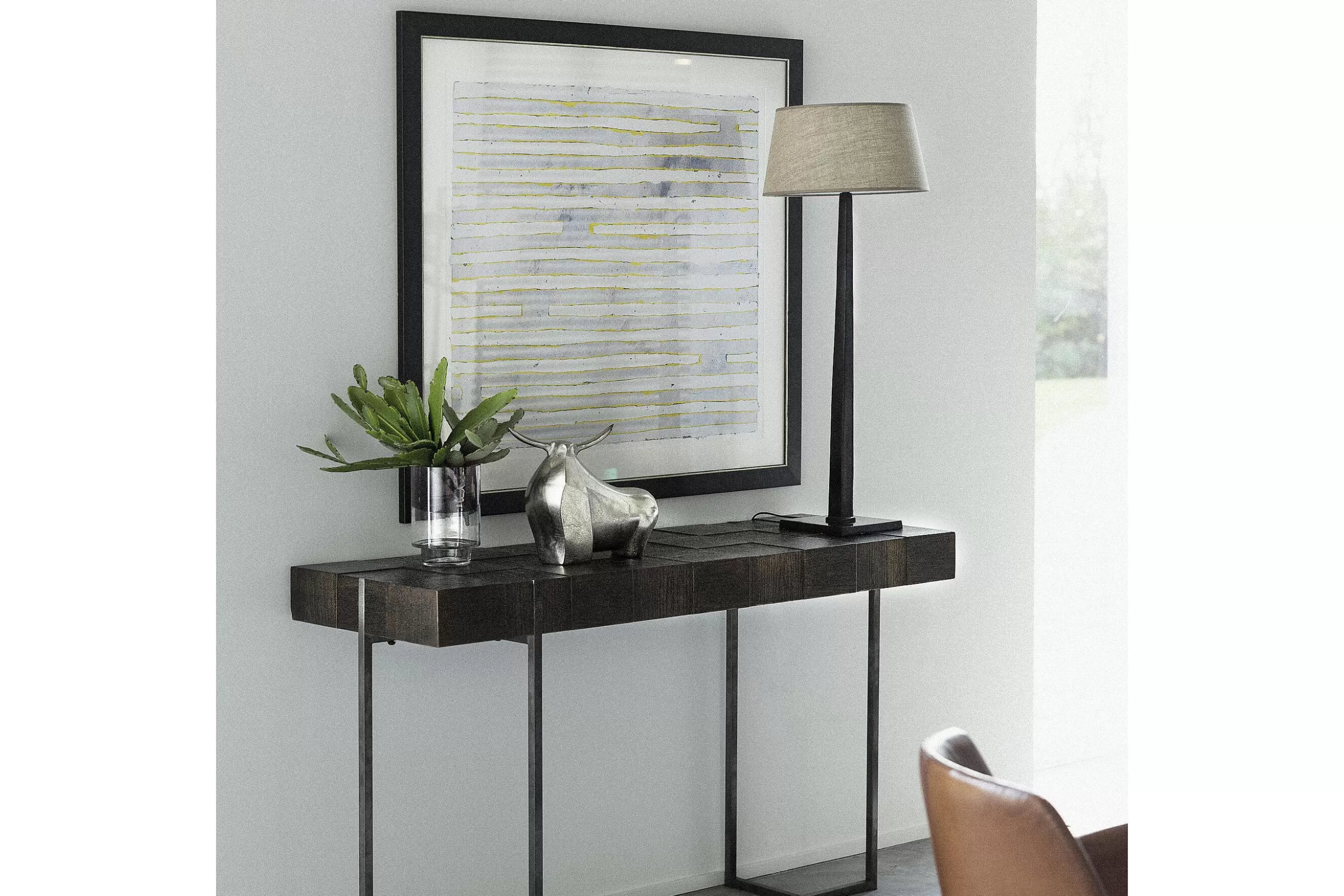 Flamant Gordes, Lampe A Poser, Noir, Aluminium, H 78 Cm- Eclairage
