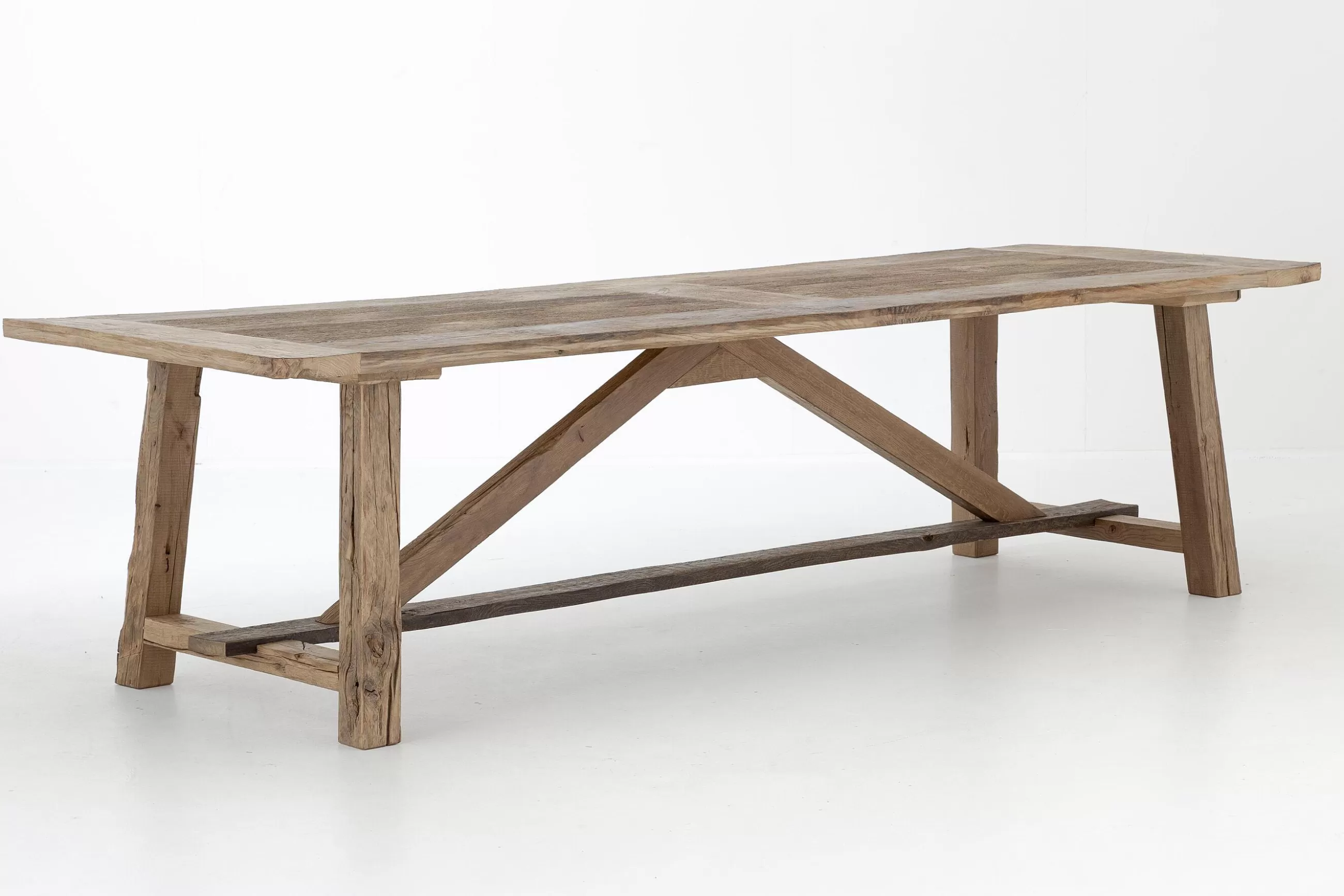 Flamant Jeffrey, Table A Manger, Vieux Chene, 300 Cm- Tables A Manger