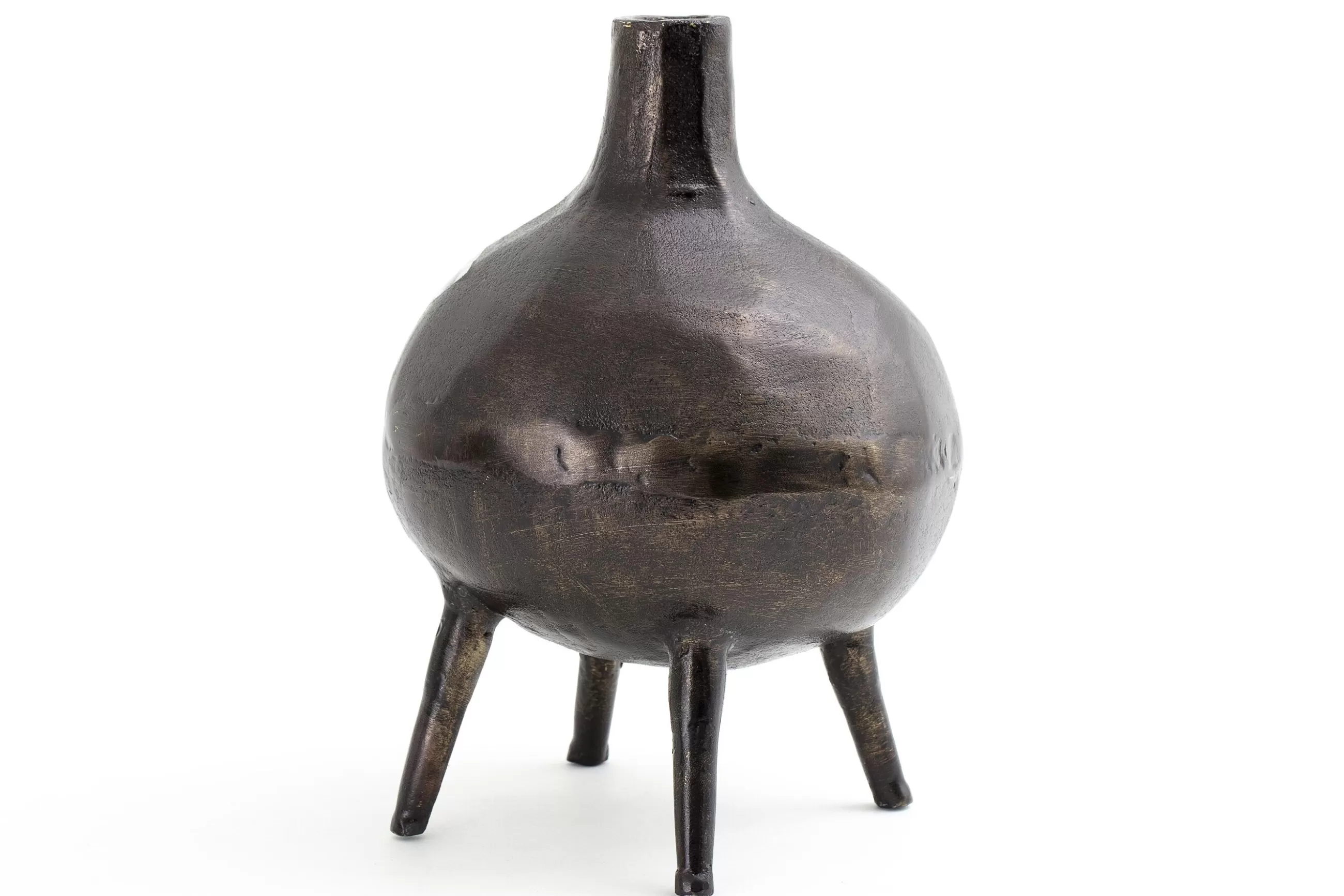 Flamant Jiven, Vase, Metal, Noir- Décoration