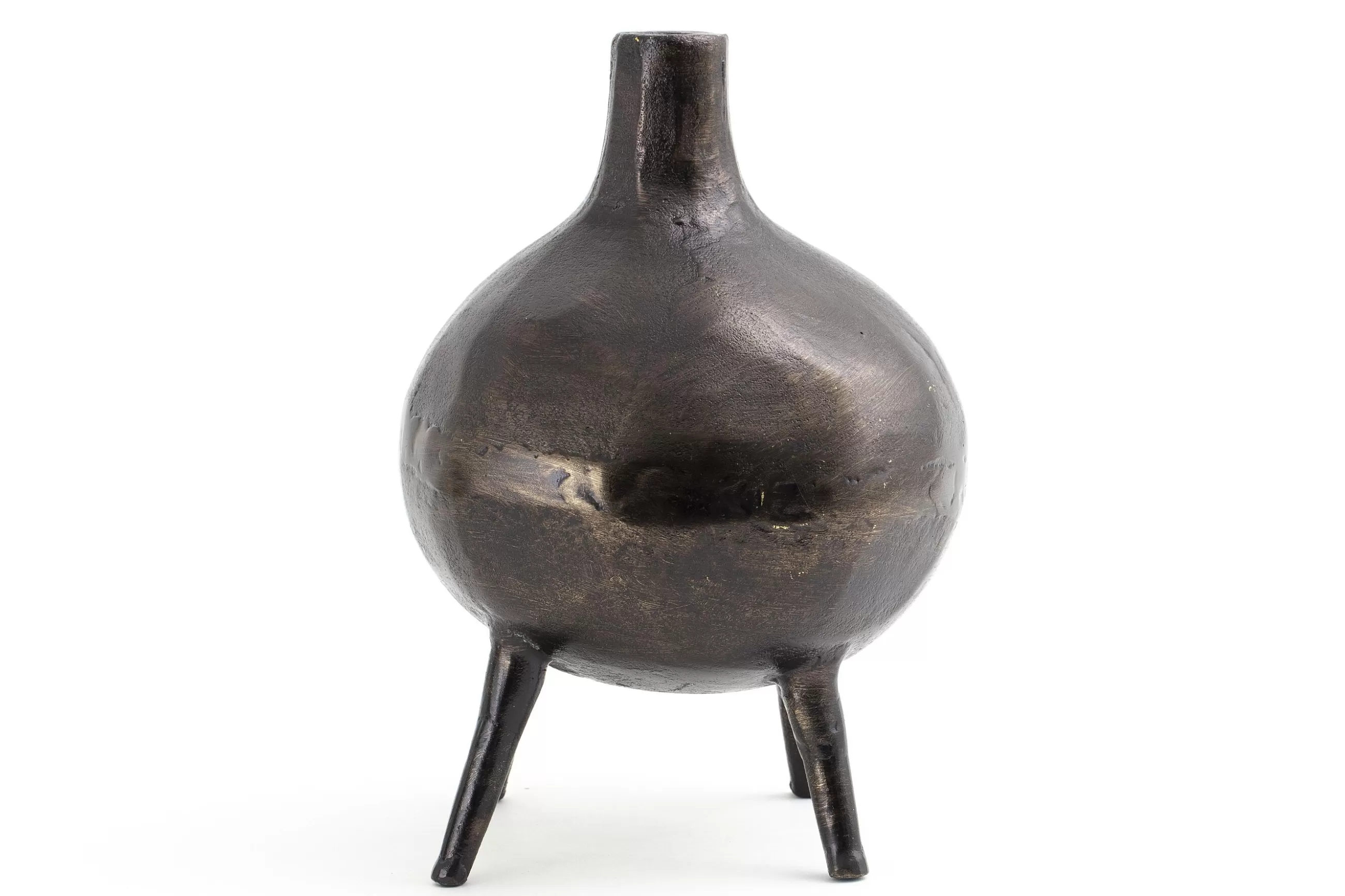 Flamant Jiven, Vase, Metal, Noir- Décoration