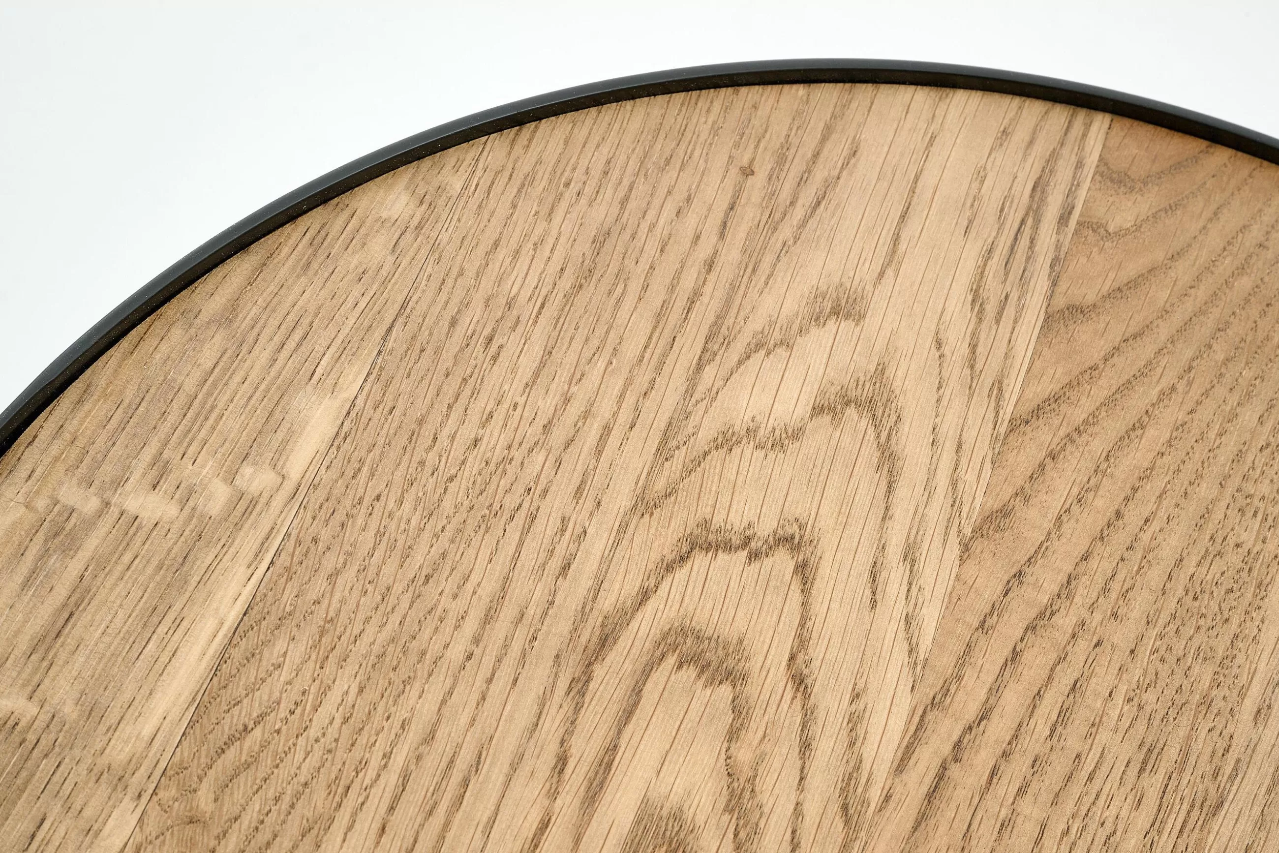 Flamant Madison, Table D'Appoint, Chene Et Metal, Ronde, 45 Cm, Marron Clair- Table A Cafe