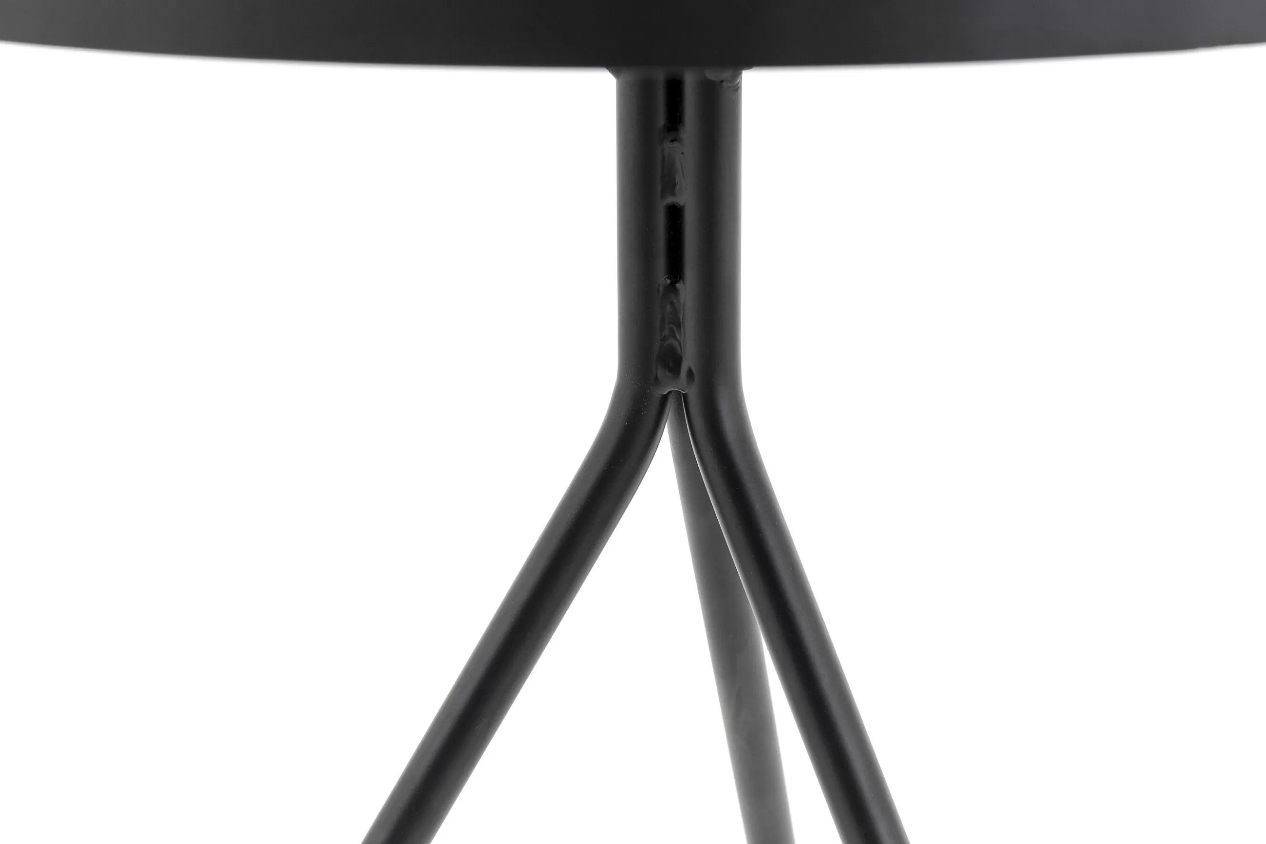 Flamant Madison, Table D'Appoint, Chene Et Metal, Ronde, 45 Cm, Marron Fonce- Table A Cafe