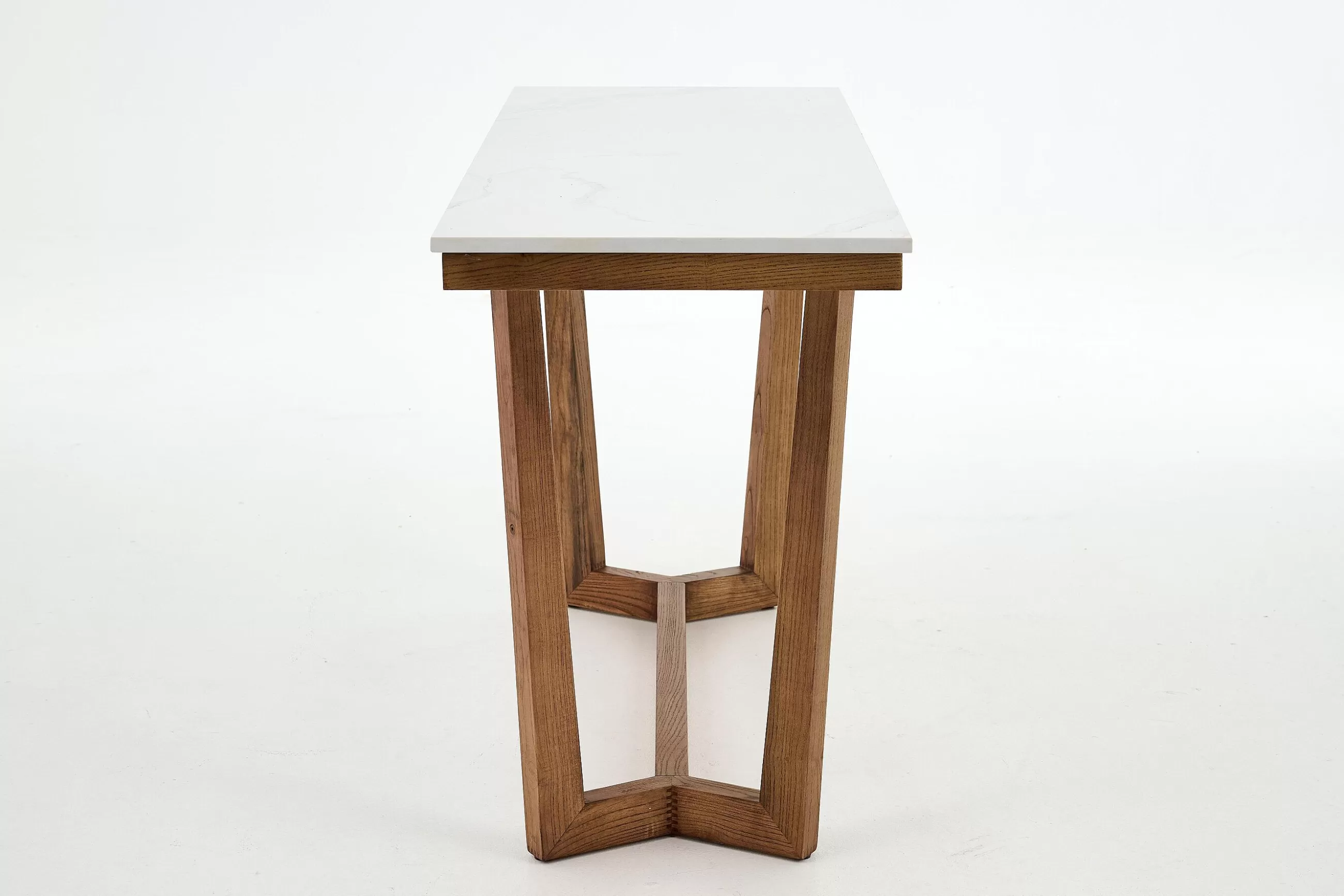 Flamant Marnix, Table Console, Chene Et Pierre- Table A Cafe