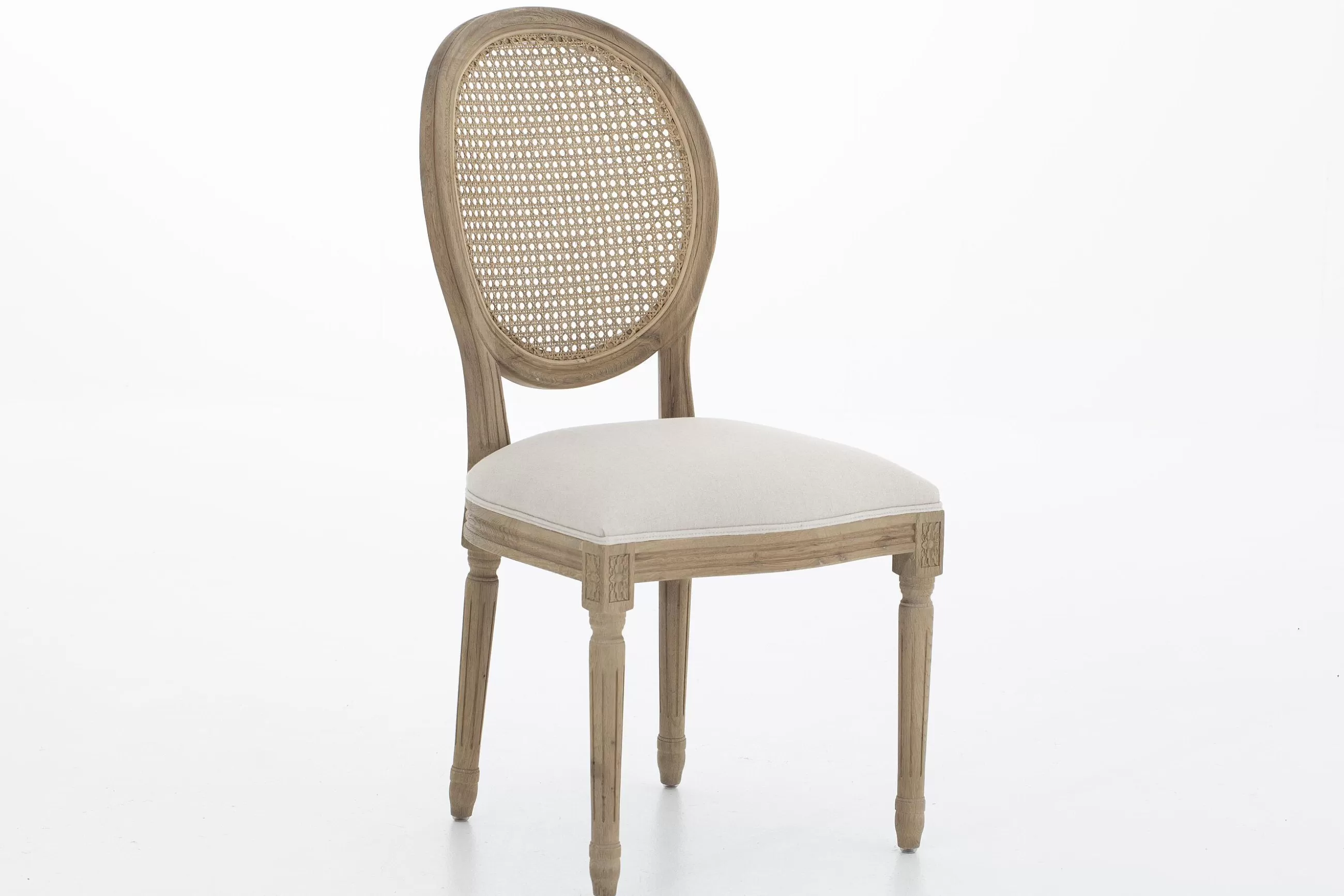 Flamant Medy, Chaise, Chene, Lin Naturel- Chaises