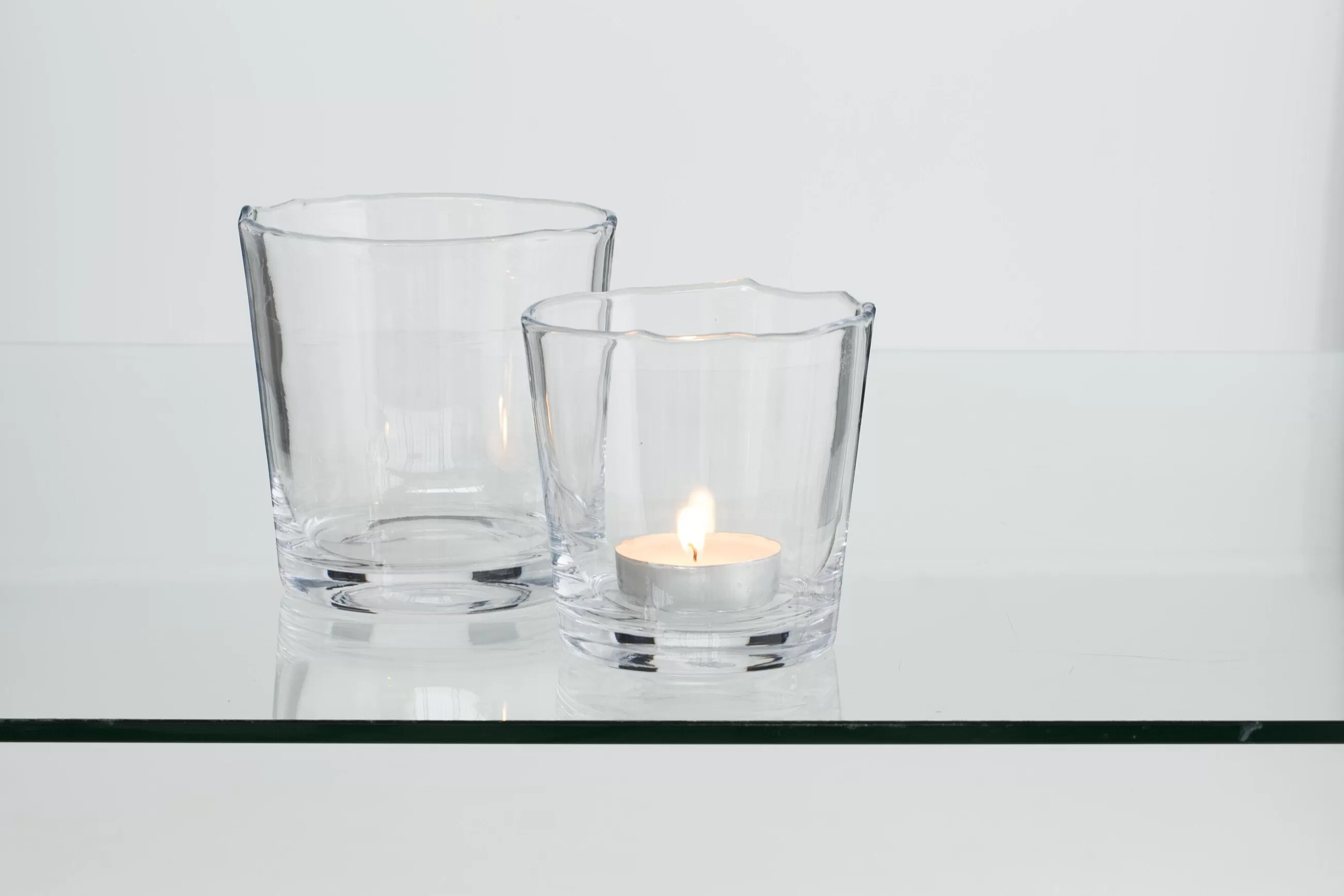Flamant Nali, Photophore, Souffle A La Bouche, Verre, 14 Cm- Décoration