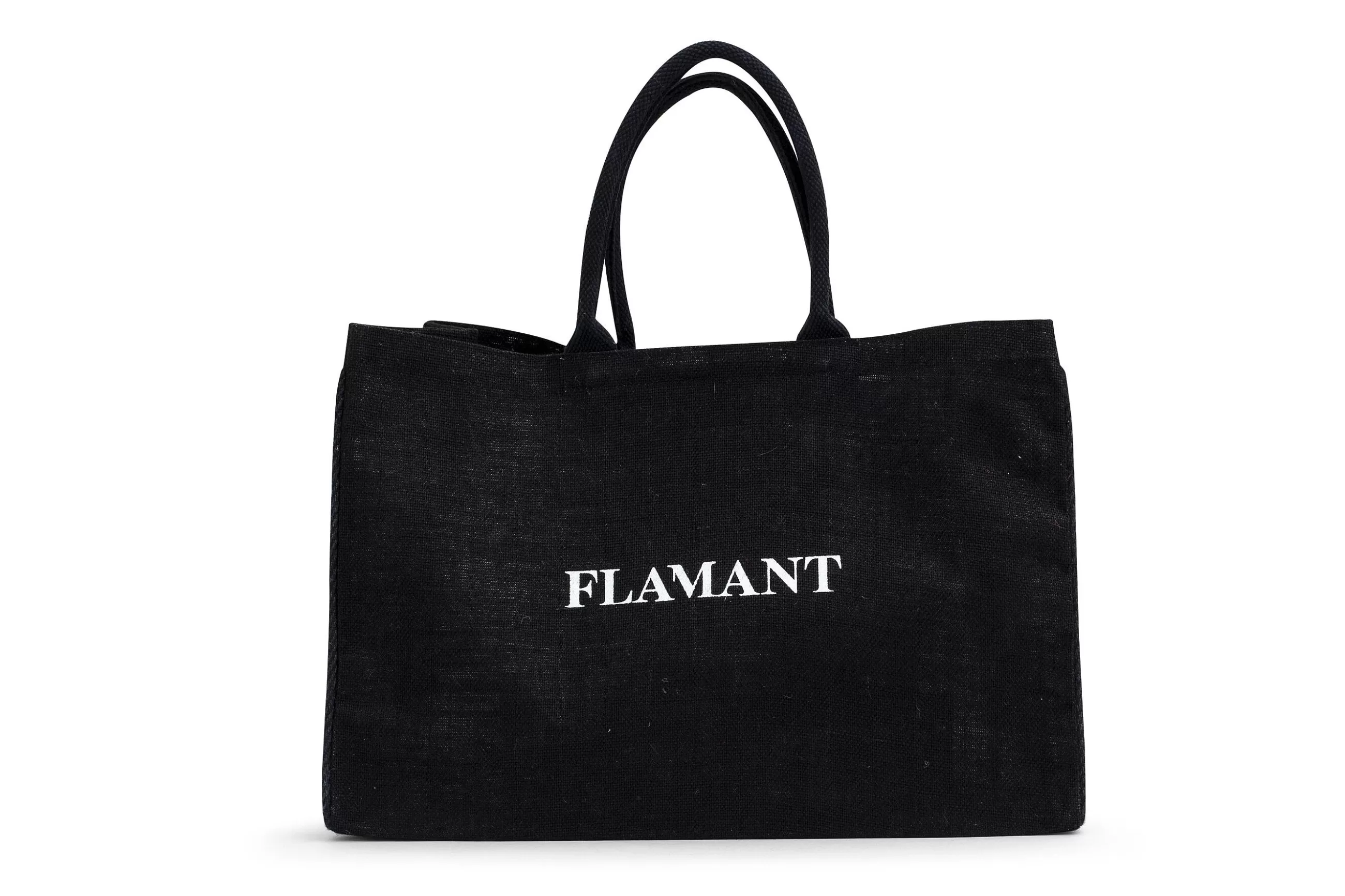 Flamant Sac , Sac Shopping, Jute, Noir- Fete Des Meres