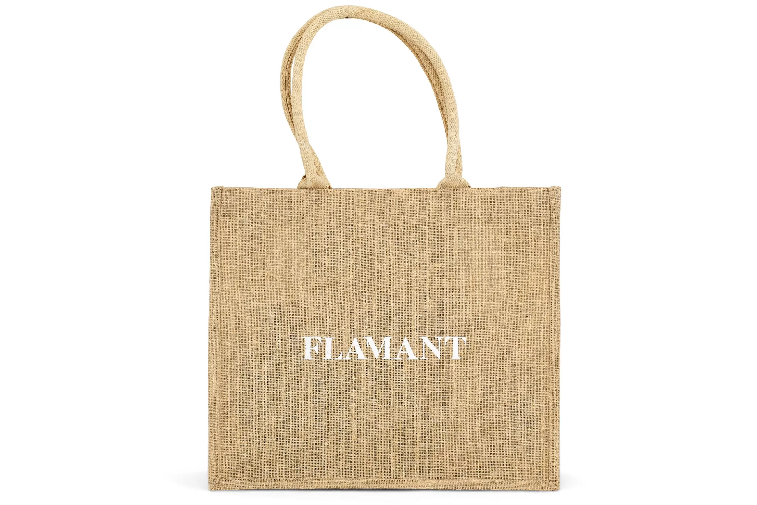 Flamant Shopper , Sac Shopping, Jute, Naturel- Décoration