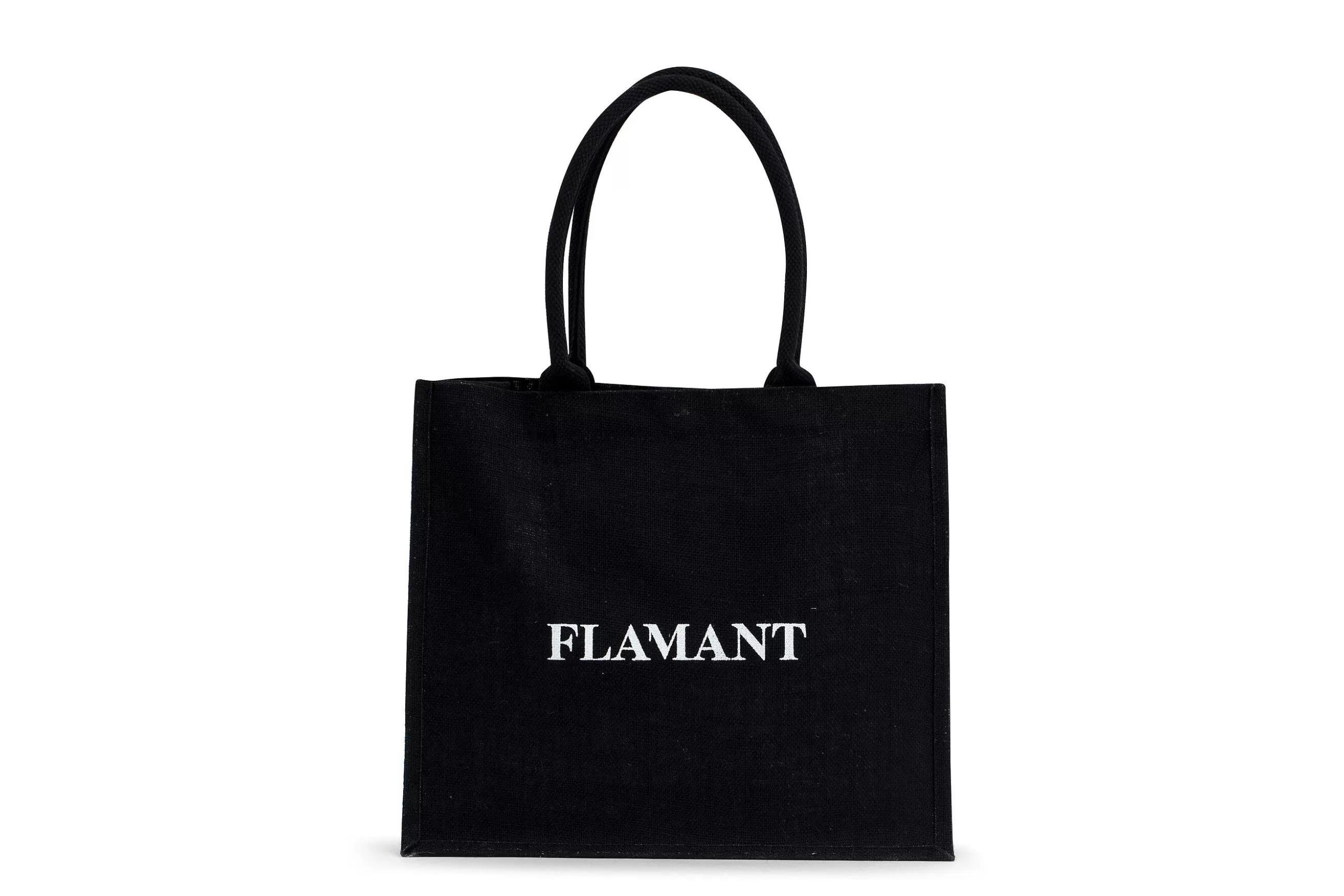 Flamant Shopper , Sac Shopping, Jute, Noir- Décoration