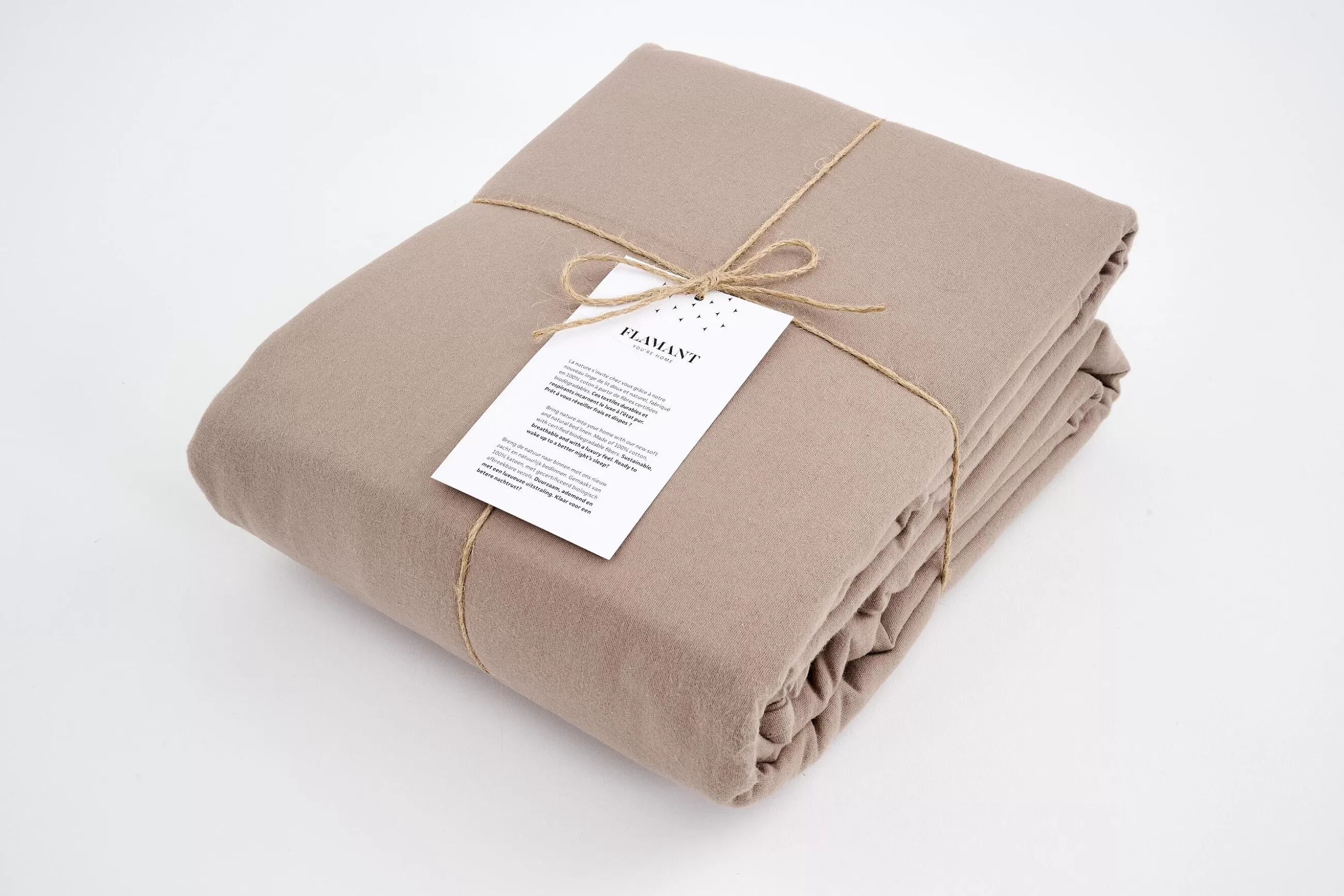Flamant Stefano, Housse De Couette, 240X220, Mudstone, Taies D'Oreiller Non Incluses- Draps De Lit
