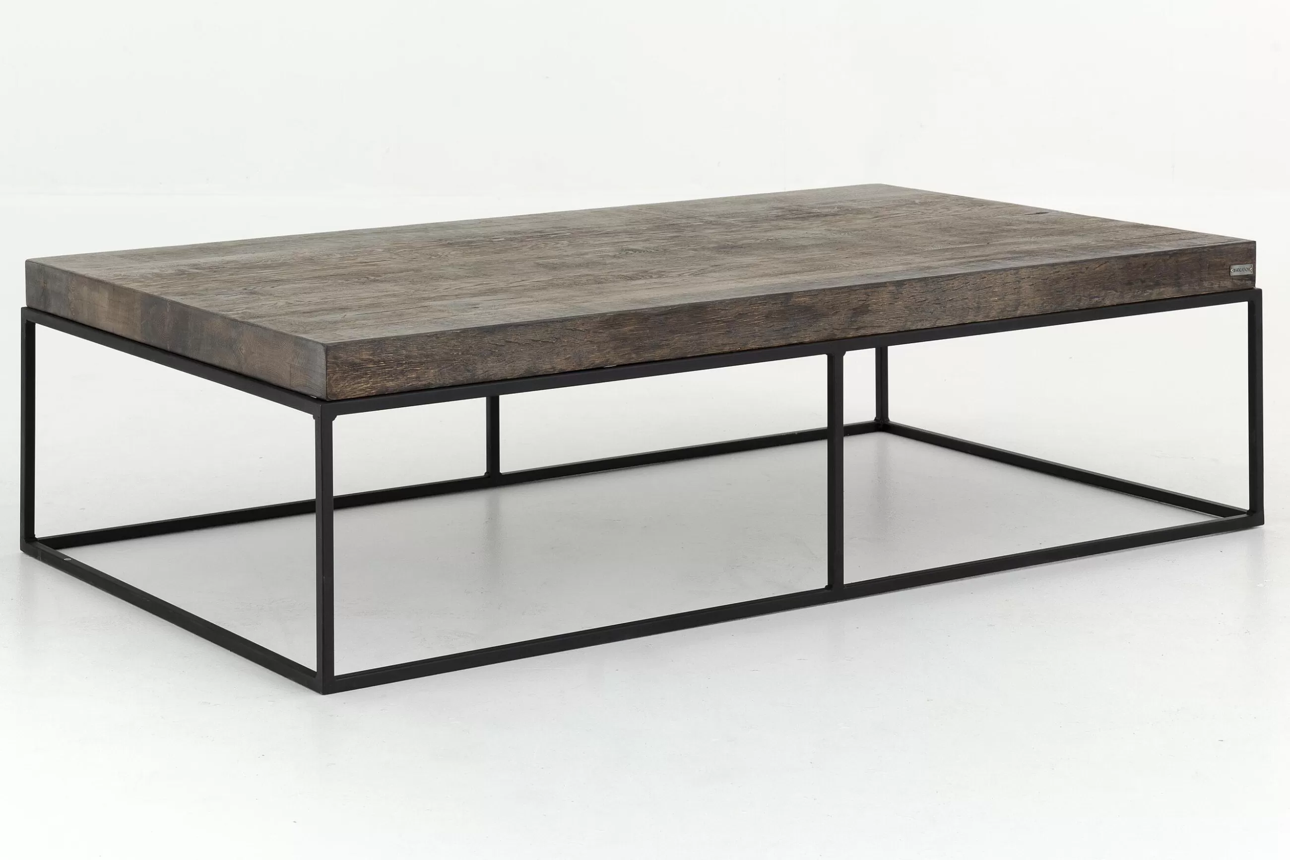 Flamant Urban, Table Basse, Chene Et Metal, Marron Fonce- Table A Cafe