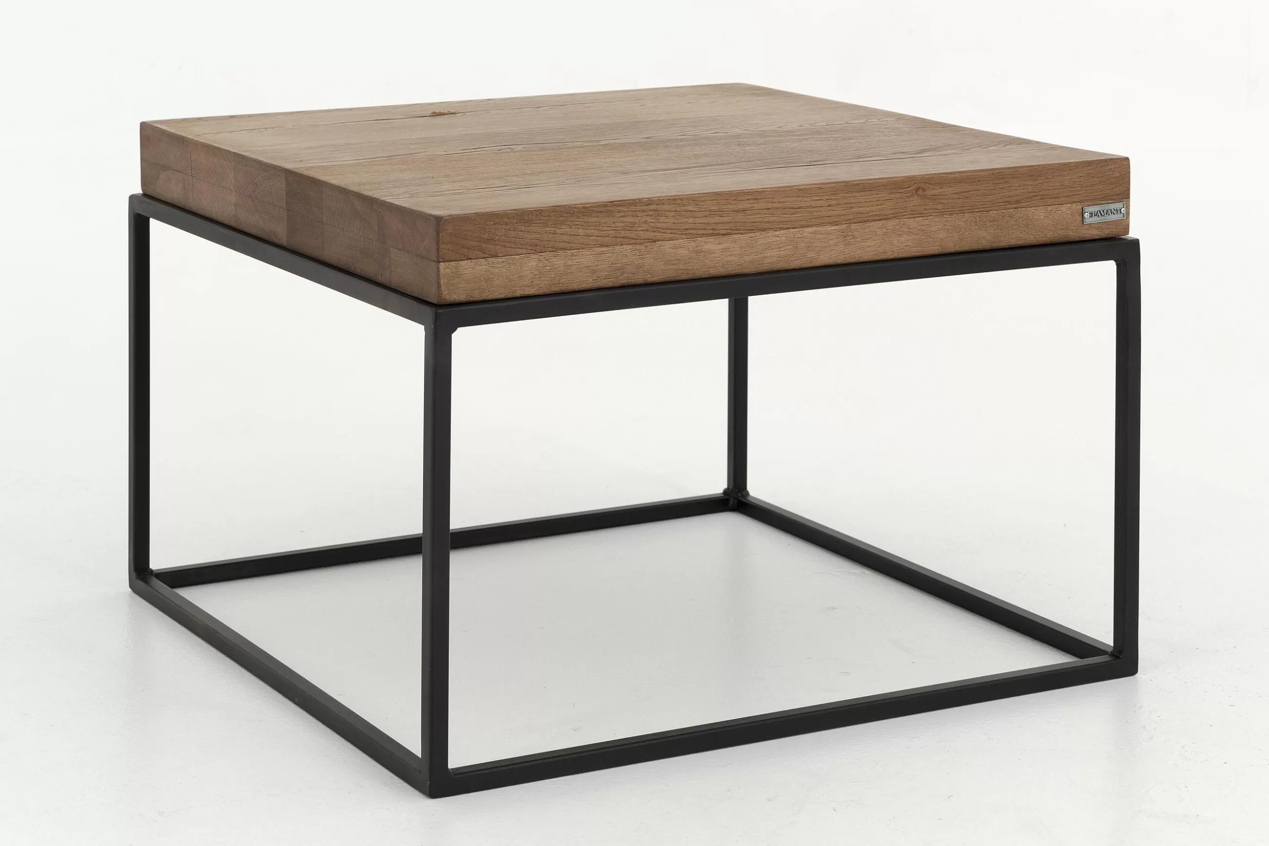 Flamant Urban, Table D'Appoint, Chene Et Metal, Marron Clair- Table A Cafe